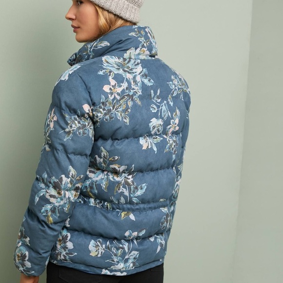 Anthropologie floral puffer coat size XS. EUC - Picture 2 of 8